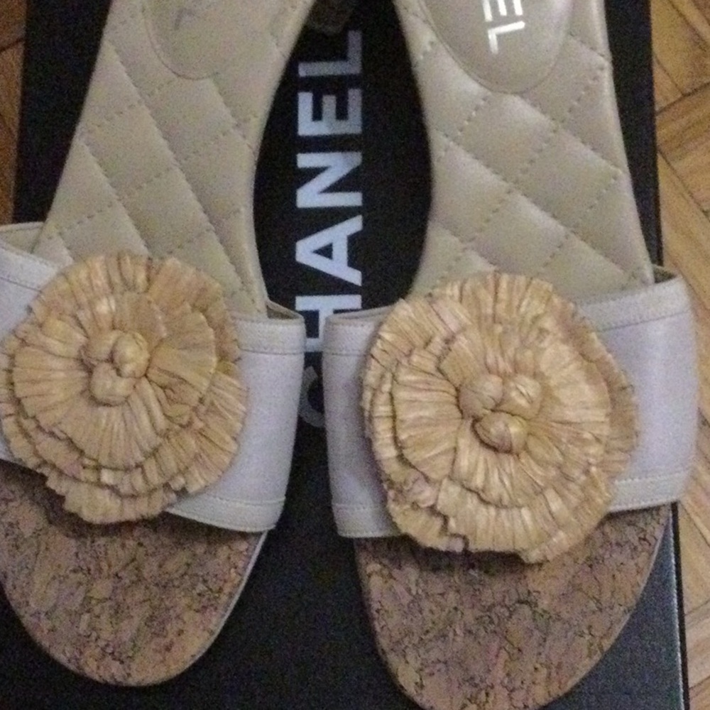 Chanel women mules dark white 39 (9) - Picture 2 of 6